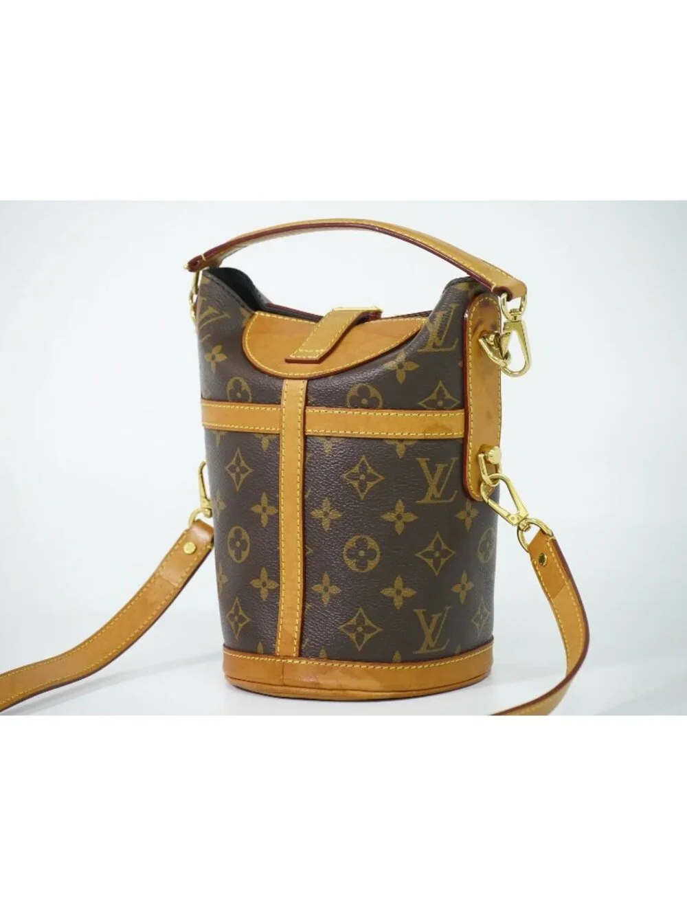 Louis Vuitton LV Duffle Monogram 2-Way Shoulder Bag Brown